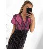 Šaty letní icecool s rukávem dámské (M/L, XL/2XL) AINUOSI  ITALSKÁ MODA IMB249968/DUR (Velikost M/L, Barva červená)