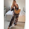Souprava kalhoty a tunika dlouhý rukáv dámská (S/M/L ONE SIZE) ITALSKÁ MÓDA IMWBS24271/DU (Velikost M/L, Barva Černá)