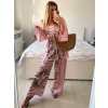 Souprava kalhoty a tunika dlouhý rukáv dámská (S/M/L ONE SIZE) ITALSKÁ MÓDA IMWBS24271/DU (Velikost M/L, Barva Černá)