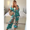 Souprava kalhoty a tunika dlouhý rukáv dámská (S/M/L ONE SIZE) ITALSKÁ MÓDA IMWBS24271/DU (Velikost M/L, Barva Černá)