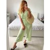 Overal dlouhý krátký rukáv dámský (S/M/L ONE SIZE) ITALSKÁ MÓDA IM324128/DU (Velikost S/M/L, Barva béžová)