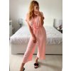 Overal dlouhý krátký rukáv dámský (S/M/L ONE SIZE) ITALSKÁ MÓDA IM324128/DU (Velikost S/M/L, Barva béžová)
