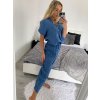 Souprava lněná kalhoty a tunika dámská (S/M/L ONE SIZE) ITALSKÁ MÓDA IMWAD24064/DU
