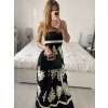 Šaty carmen dlouhé letní žabičkové dámské (S/M ONE SIZE) ITALSKÁ MÓDA IMM24M57279/DU (Velikost S/M/L, Barva Černá)