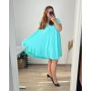 Šaty krátký rukáv dámské nadrozměr (54/56 ONE SIZE) ITALSKá MóDA IM424064/DR (Velikost 54/56, Barva Černá)