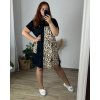 Šaty letní krátký rukáv dámské nadrozměr (56/58 ONE SIZE) ITALSKÁ MÓDA IM424336-2/DU (Velikost 56/58, Barva Černá)