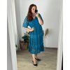 Šaty krajkové letní krátký rukáv dámské nadrozměr (56/58 ONE SIZE) ITALSKÁ MODA IMSM24013/DR (Velikost 56/58, Barva bílá)