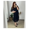 Šaty krajkové letní krátký rukáv dámské nadrozměr (56/58 ONE SIZE) ITALSKÁ MODA IMSM24013/DR (Velikost 56/58, Barva bílá)