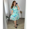 Šaty letní šifonové krátký rukáv dámské nadrozměr (48/50 ONE SIZE) ITALSKÁ MÓDA IMWGM24148/DUR (Velikost 48/50, Barva bílá)