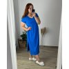 Šaty oversize krátký rukáv dámské nadrozměr  (50/52 ONE SIZE) ITALSKÁ MÓDA IM424JEKY/DR