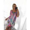 Tunika přehoz oversize plážový přes plavky krátký rukáv dámská (S/M/L ONE SIZE) ITALSKÁ MÓDA  IMM24SPM0020/DUR