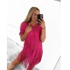 Tunika přehoz oversize plážový přes plavky krátký rukáv dámská (S/M/L ONE SIZE) ITALSKÁ MÓDA IMM23SP0020/DUR