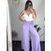 Kalhoty letní oversize dlouhé dámské (S/M/L ONE SIZE) ITALSKÁ MÓDA IMWBH24097/DU (Velikost M/L, Barva bílá)