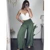 Kalhoty letní oversize dlouhé dámské (S/M/L ONE SIZE) ITALSKÁ MÓDA IMWBH24097/DU (Velikost M/L, Barva bílá)