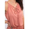 Béžové boho šaty s mouchou (Velikost ONE SIZE, Barva Černá)