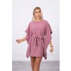 Bat šaty Oversize powder pink (Velikost ONE SIZE, Barva fialová)