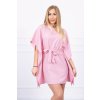 Bat šaty Oversize powder pink (Velikost ONE SIZE, Barva fialová)