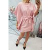 Bat šaty Oversize powder pink (Velikost ONE SIZE, Barva fialová)