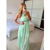 Šaty dlouhé elegantní bez rukávu dámské (S/M/L ONE SIZE) ITALSKÁ MÓDA IMWCN24065/DUR (Velikost M/L, Barva světle modrá)