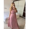 Šaty dlouhé elegantní bez rukávu dámské (S/M/L ONE SIZE) ITALSKÁ MÓDA IMWCN24065/DUR (Velikost M/L, Barva světle modrá)