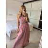 Šaty dlouhé elegantní bez rukávu dámské (S/M/L ONE SIZE) ITALSKÁ MÓDA IMWCN24065/DUR (Velikost M/L, Barva světle modrá)