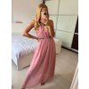 Šaty dlouhé elegantní bez rukávu dámské (S/M/L ONE SIZE) ITALSKÁ MÓDA IMWCN24065/DUR (Velikost M/L, Barva světle modrá)
