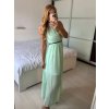 Šaty dlouhé elegantní bez rukávu dámské (S/M/L ONE SIZE) ITALSKÁ MÓDA IMWCN24065/DUR (Velikost M/L, Barva světle modrá)