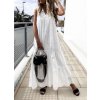 šaty boho madeira bavlněné  bez rukávu dámské (S/M ONE SIZE) ITALSKá MóDA IMHMS24228/DUR