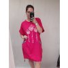 Šaty krátký rukáv dámská nadrozměr (3XL/4XL/5XL ONE SIZE) ITALSKá MóDA IM422502LH/DR (Velikost 3XL/4XL, Barva Černá)