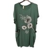 Šaty krátký rukáv dámská nadrozměr (3XL/4XL/5XL ONE SIZE) ITALSKá MóDA IM422502LH/DR (Velikost 3XL/4XL, Barva Černá)