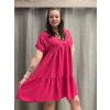 Šaty letní oversize krátký rukáv dámské nadrozměr (42/44/46 ONE SIZE) ITALSKá MóDA IM424386/DUR (Velikost 44/46, Barva Černá)