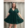 Šaty letní oversize krátký rukáv dámské nadrozměr (42/44/46 ONE SIZE) ITALSKá MóDA IM424386/DUR (Velikost 44/46, Barva Černá)