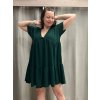 Šaty letní oversize krátký rukáv dámské nadrozměr (42/44/46 ONE SIZE) ITALSKá MóDA IM424386/DUR (Velikost 44/46, Barva Černá)