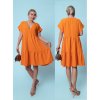 Šaty letní oversize krátký rukáv dámské nadrozměr (42/44/46 ONE SIZE) ITALSKá MóDA IM424386/DUR (Velikost 44/46, Barva Černá)