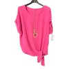 Tunika halenka krátký rukáv dámská (M/L ONE SIZE) ITALSKÁ MÓDA IMD21190/DR