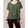 Tunika halenka krátký rukáv dámská (M/L ONE SIZE) ITALSKÁ MÓDA IMD21190/DR