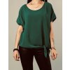 Tunika halenka krátký rukáv dámská (M/L ONE SIZE) ITALSKÁ MÓDA IMD21190/DR