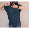 Tunika halenka krátký rukáv dámská (M/L ONE SIZE) ITALSKÁ MÓDA IMD21190/DR
