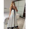 Šaty dlouhé letní na ramínka dámské (S/M ONE SIZE) ITALSKÁ MÓDA IMPMD2419968L/DUR (Velikost S/M/L, Barva bílá)