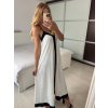 Šaty dlouhé letní na ramínka dámské (S/M ONE SIZE) ITALSKÁ MÓDA IMPMD2419968L/DUR (Velikost S/M/L, Barva bílá)