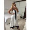 Šaty dlouhé letní na ramínka dámské (S/M ONE SIZE) ITALSKÁ MÓDA IMPMD2419968L/DUR (Velikost S/M/L, Barva bílá)
