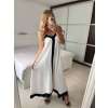 Šaty dlouhé letní na ramínka dámské (S/M ONE SIZE) ITALSKÁ MÓDA IMPMD2419968L/DUR (Velikost S/M/L, Barva bílá)