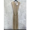 Šaty dlouhé elegantní skládané bez rukávu dámské (S/M ONE SIZE) ITALSKÁ MÓDA IMPMD243558A/DUR