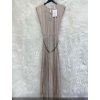 Šaty dlouhé elegantní skládané bez rukávu dámské (S/M ONE SIZE) ITALSKÁ MÓDA IMPMD243558A/DUR