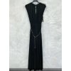 Šaty dlouhé elegantní skládané bez rukávu dámské (S/M ONE SIZE) ITALSKÁ MÓDA IMPMD243558A/DUR