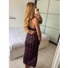 Šaty dlouhé elegantní letní na ramínka dámské květ (S/M ONE SIZE) ITALSKÁ MÓDA IMPMD2433083/DU