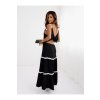 Šaty dlouhé elegantní letní na ramínka dámské (XS/S ONE SIZE) POLSKÁ MÓDA IMLAZ2457268/DU (Velikost S/M/L, Barva bílá)