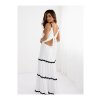 Šaty dlouhé elegantní letní na ramínka dámské (XS/S ONE SIZE) POLSKÁ MÓDA IMLAZ2457268/DU (Velikost S/M/L, Barva bílá)