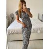 Šaty dlouhé žabičkované letní krátký rukáv dámské (M/L, XL/2XL ONE SIZE)  IMB2428-1/DUR (Velikost M/L, Barva Černá)