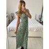 Šaty dlouhé žabičkované letní krátký rukáv dámské (M/L, XL/2XL ONE SIZE)  IMB2428-1/DUR (Velikost M/L, Barva Černá)